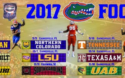 Photo Collage: 2017 Gator football schedule lock screens/headers