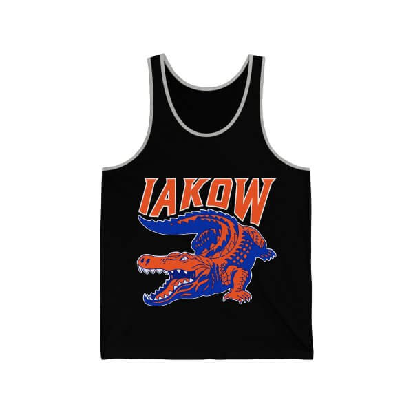 IAKOW Full Logo Unisex Jersey Tank Top- White, Orange, Blue, or Black - Image 5