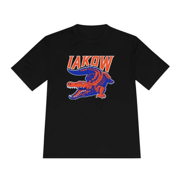 IAKOW Full Logo Unisex Sport Moisture Wicking Tee- White, Orange, or Blue - Image 9