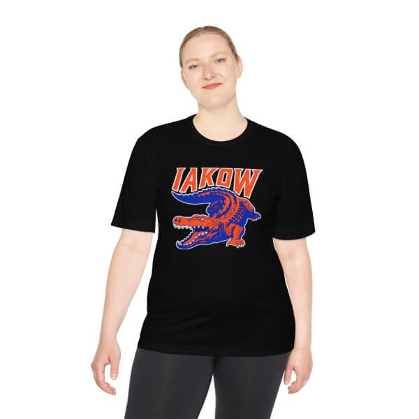 IAKOW Full Logo Unisex Sport Moisture Wicking Tee- White, Orange, or Blue - Image 12