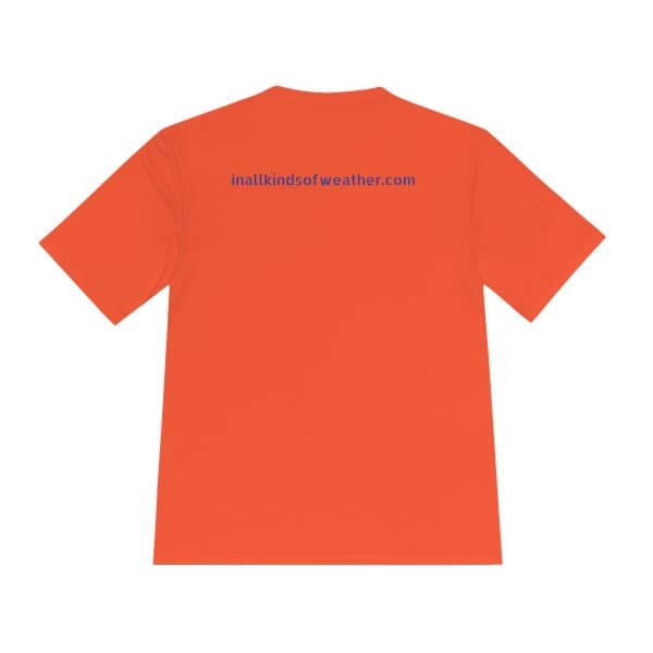 IAKOW Full Logo Unisex Sport Moisture Wicking Tee- White, Orange, or Blue - Image 3