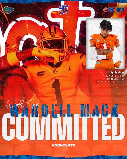 Consensus four-star CB Wardell Mack commits to Florida