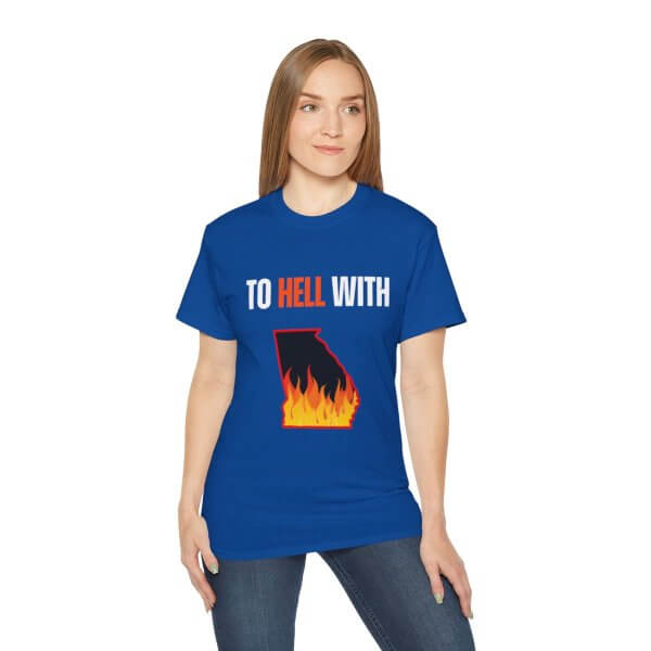 TO HELL WITH GEORGIA Unisex Ultra Cotton Tee - Image 5